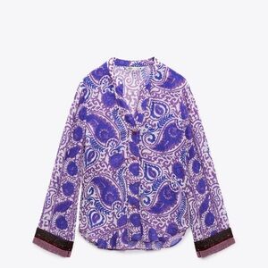 Sale New Zara embellished shirt